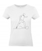 T-shirt Femme Ligne Football [Graphique, Design, Trait, Sport, Footballeur, Ballon] T-shirt Manches Courtes, Col Rond