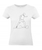 T-shirt Femme Ligne Football [Graphique, Design, Trait, Sport, Footballeur, Ballon] T-shirt Manches Courtes, Col Rond