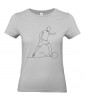 T-shirt Femme Ligne Football [Graphique, Design, Trait, Sport, Footballeur, Ballon] T-shirt Manches Courtes, Col Rond