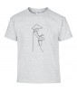 T-shirt Homme Ligne Chinois [Graphique, Design, Trait, Chine, Riz] T-shirt Manches Courtes, Col Rond