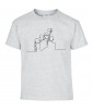T-shirt Homme Ligne Perche Selfie [Graphique, Design, Trait, Smartphone, Photo] T-shirt Manches Courtes, Col Rond