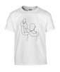T-shirt Homme Ligne Selfie [Graphique, Design, Trait, Smartphone, Photo] T-shirt Manches Courtes, Col Rond