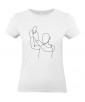 T-shirt Femme Ligne Selfie [Graphique, Design, Trait, Smartphone, Photo] T-shirt Manches Courtes, Col Rond