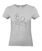 T-shirt Femme Ligne Selfie [Graphique, Design, Trait, Smartphone, Photo] T-shirt Manches Courtes, Col Rond