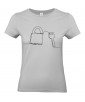 T-shirt Femme Ligne Cadenas [Graphique, Design, Trait, Mariage, Amour, Romantique, Love] T-shirt Manches Courtes, Col Rond