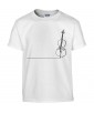 T-shirt Homme Ligne Violoncelle [Graphique, Design, Trait, Musique, Classique] T-shirt Manches Courtes, Col Rond