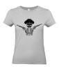 T-shirt Femme Tête de Mort Pirate [Skull Gun, Pistolet] T-shirt Manches Courtes, Col Rond