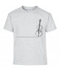 T-shirt Homme Ligne Violoncelle [Graphique, Design, Trait, Musique, Classique] T-shirt Manches Courtes, Col Rond