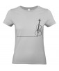 T-shirt Femme Ligne Violoncelle [Graphique, Design, Trait, Musique, Classique] T-shirt Manches Courtes, Col Rond