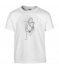 T-shirt Homme Ligne Saxophone [Graphique, Design, Trait, Musique, Jazz] T-shirt Manches Courtes, Col Rond