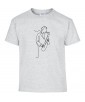 T-shirt Homme Ligne Saxophone [Graphique, Design, Trait, Musique, Jazz] T-shirt Manches Courtes, Col Rond