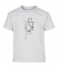 T-shirt Homme Ligne Saxophone [Graphique, Design, Trait, Musique, Jazz] T-shirt Manches Courtes, Col Rond