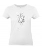T-shirt Femme Ligne Saxophone [Graphique, Design, Trait, Musique, Jazz] T-shirt Manches Courtes, Col Rond