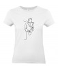 T-shirt Femme Ligne Saxophone [Graphique, Design, Trait, Musique, Jazz] T-shirt Manches Courtes, Col Rond