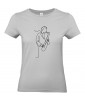 T-shirt Femme Ligne Saxophone [Graphique, Design, Trait, Musique, Jazz] T-shirt Manches Courtes, Col Rond