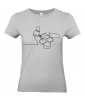 T-shirt Femme Ligne Batterie [Graphique, Design, Trait, Musique, Rock, Batteur] T-shirt Manches Courtes, Col Rond