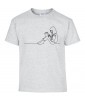 T-shirt Homme Ligne Enfant Lecture [Graphique, Design, Trait, Fille, Livre] T-shirt Manches Courtes, Col Rond