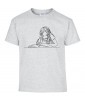 T-shirt Homme Ligne Fille Lecture [Graphique, Design, Trait, Livre] T-shirt Manches Courtes, Col Rond