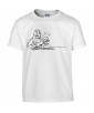 T-shirt Homme Ligne Devoirs [Graphique, Design, Trait, Maman, Fille, École, Livre] T-shirt Manches Courtes, Col Rond