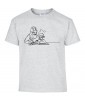 T-shirt Homme Ligne Devoirs [Graphique, Design, Trait, Maman, Fille, École, Livre] T-shirt Manches Courtes, Col Rond