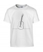 T-shirt Homme Ligne Guitare [Graphique, Design, Trait, Musique] T-shirt Manches Courtes, Col Rond