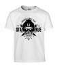 T-shirt Homme Tête de Mort Indien [Skull, Apache, Cheyenne, Western] T-shirt Manches Courtes, Col Rond