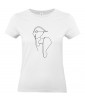 T-shirt Femme Ligne Couple [Graphique, Design, Trait, Mariage, Romantique, Amour, Love] T-shirt Manches Courtes, Col Rond