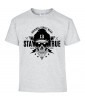 T-shirt Homme Tête de Mort Indien [Skull, Apache, Cheyenne, Western] T-shirt Manches Courtes, Col Rond
