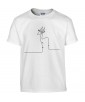 T-shirt Homme Ligne Gazelle [Graphique, Design, Ligne, Trait, Animaux, Savane] T-shirt Manches Courtes, Col Rond