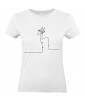 T-shirt Femme Ligne Gazelle [Graphique, Design, Ligne, Trait, Animaux, Savane] T-shirt Manches Courtes, Col Rond
