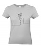 T-shirt Femme Ligne Gazelle [Graphique, Design, Ligne, Trait, Animaux, Savane] T-shirt Manches Courtes, Col Rond