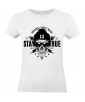 T-shirt Femme Tête de Mort Street Wear [Urban, Hip-Hop, Street Art, Skater] T-shirt Manches Courtes, Col Rond