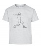 T-shirt Homme Ligne Baseball [Graphique, Design, Trait, Sport, Batte] T-shirt Manches Courtes, Col Rond