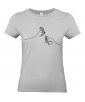 T-shirt Femme Ligne Offrir Une Rose [Graphique, Design, Trait, Romantique, Love, Fleur, Nature] T-shirt Manches Courtes, Col Rond