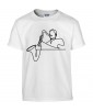 T-shirt Homme Ligne Saxophoniste [Graphique, Design, Trait, Musique, Jazz, Saxophone] T-shirt Manches Courtes, Col Rond