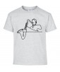 T-shirt Homme Ligne Saxophoniste [Graphique, Design, Trait, Musique, Jazz, Saxophone] T-shirt Manches Courtes, Col Rond