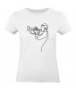 T-shirt Femme à manches courtes et col rond avec imprimé Ligne Trompette, Graphique, Design, Trait, Musique et Jazz.