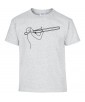 T-shirt Homme Ligne Trombonne [Graphique, Design, Trait, Musique, Jazz] T-shirt Manches Courtes, Col Rond