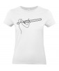 T-shirt Femme Ligne Trombonne [Graphique, Design, Trait, Musique, Jazz] T-shirt Manches Courtes, Col Rond