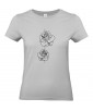 T-shirt Femme Ligne Deux Rose [Graphique, Design, Trait, Romantique, Amour, Love, Fleur, Nature] T-shirt Manches Courtes, Col Rond