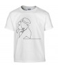 T-shirt Homme Ligne Femme Sexy [Graphique, Design, Trait, Glamour] T-shirt Manches Courtes, Col Rond