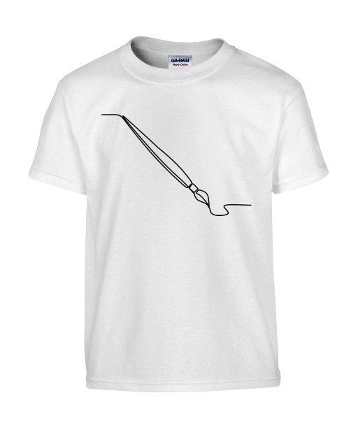T-shirt Homme Ligne Stylo [Graphique, Design, Trait, Écrivain, Plume, Charlie, Liberté Expression] T-shirt Manches Courtes, Col Rond