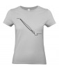 T-shirt Femme Ligne Stylo [Graphique, Design, Trait, Écrivain, Plume, Charlie, Liberté Expression] T-shirt Manches Courtes, Col Rond