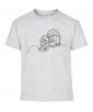 T-shirt Homme Ligne Grand-Parents [Graphique, Design, Trait, Couple, Grand-Mère, Grand-Père, Romantique, Love] T-shirt Manches Courtes, Col Rond