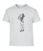 T-shirt Homme Pin-Up Cinéma [Rétro, Pop-Corn, Vintage, Sexy] T-shirt Manches Courtes, Col Rond