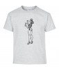 T-shirt Homme Pin-Up Cinéma [Rétro, Pop-Corn, Vintage, Sexy] T-shirt Manches Courtes, Col Rond