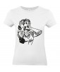 T-shirt Femme Pin-Up Rétro [Vintage, Sexy] T-shirt Manches Courtes, Col Rond
