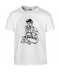 T-shirt Homme Pin-Up Tailleur [Rétro, Bourgeoise, Café, Thé, Vintage, Sexy] T-shirt Manches Courtes, Col Rond