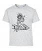 T-shirt Homme Pin-Up Fusée [Rétro, Science-Fiction, Espace, Vintage, Sexy] T-shirt Manches Courtes, Col Rond