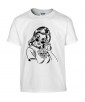T-shirt Homme Pin-Up Rebelle [Rétro, Tête de Mort, Skull, Rock, Vintage, Sexy] T-shirt Manches Courtes, Col Rond